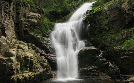 Karkonosze - waterfall - Poland - szklarka, waterfall, polish, road, karkonosze, poland, polska, mountains