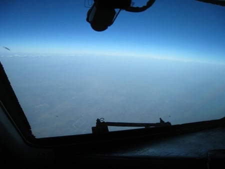 Cockpit Shot - plane, horizon, jet, sky