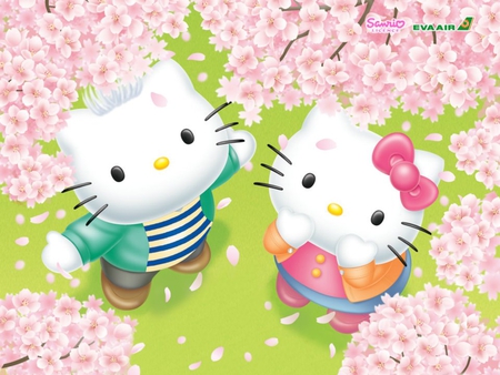 Kitty - funny, two, cartoon, kitty