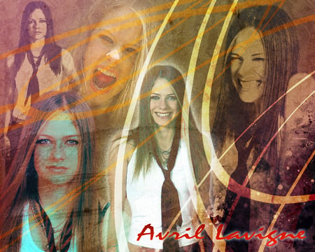 Avril Lavigne collage - collage, avril lavigne, colors, music