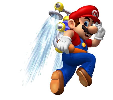 mario sunshine - mario, water, sunshine, red