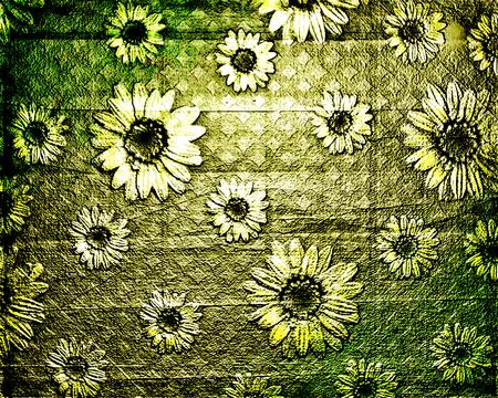 Sunflowers - gold, sunflowers, texture, wallpaper