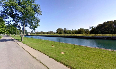 Ontario - sky, trees, river, water, canada, canal