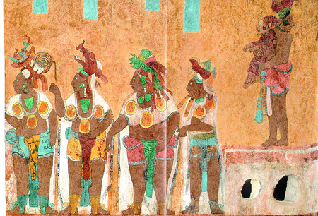 Mayan Wall Paintings - ancient, ceremony, wall painting, mayan