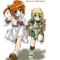 Nanoha Takamachi and Yuuno Scrya