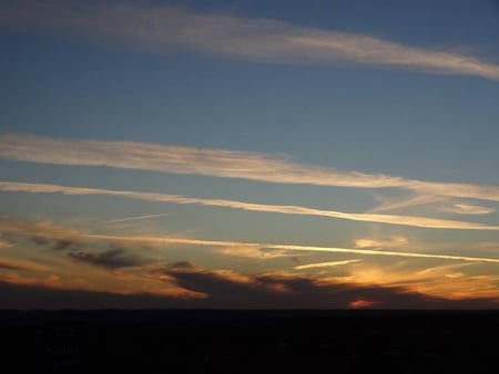 Cool Sky Shot - dusk, sunset, sun, clouds