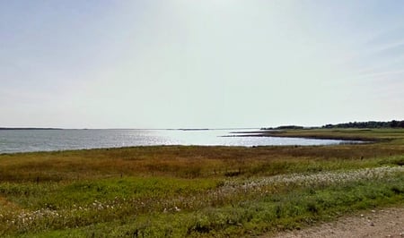 Lake Manitoba - sky, lake, water, canada, grass