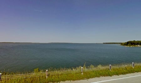 Lake Manitoba - sky, lake, water, canada, blue, grass