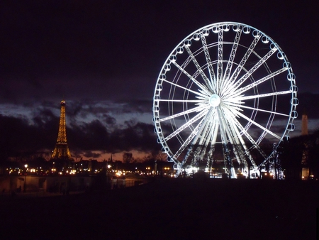 Paris at Night - at night, picture, paris, beautiful