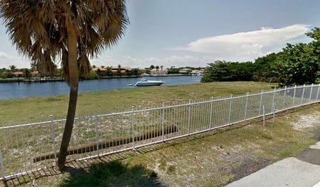 Florida - sky, lake, florida, palm tree, water, clouds, trees, grass