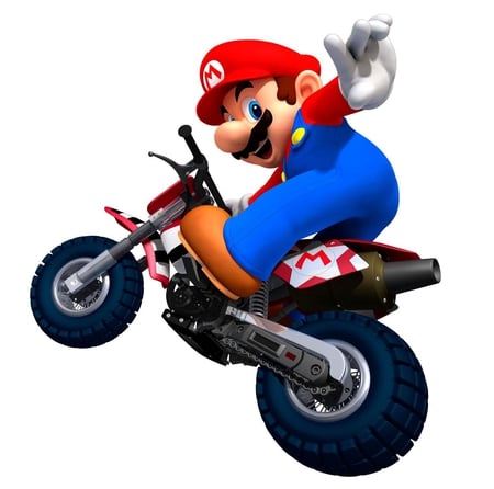 Mario - mario, mario kart wii, bike, red