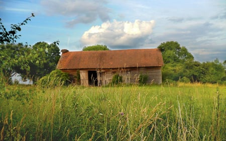 Mazury - Poland - fields, mazury, poland, meadow, polish, barn, cute, field, polska