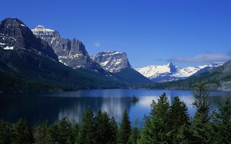 Mountains and Lake