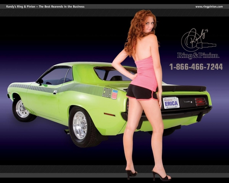 Mopar Green - babe, dodge, heels, model