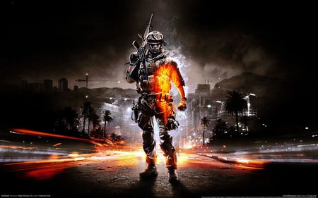 Battlefield 3 - soldier, game, battlefield 3, war, stunning, battle, fire, battlefield, hd, weapon, action, adventure, video game