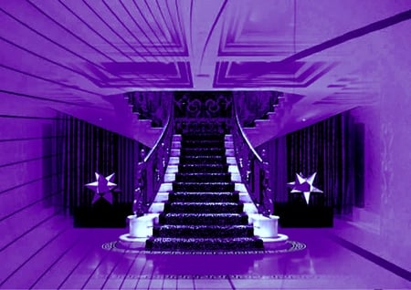 Stairs to the purple dreams - stairs, wallpapers, purple, abstract