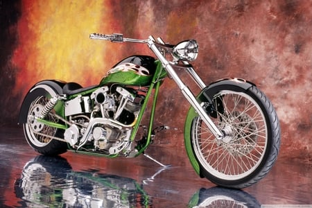 chopper - harley davidson, bikes, chopper, harley