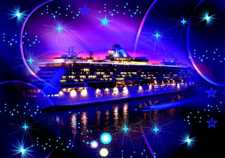 Night  cruises dream - cruises, dream, wallpapers, abstract