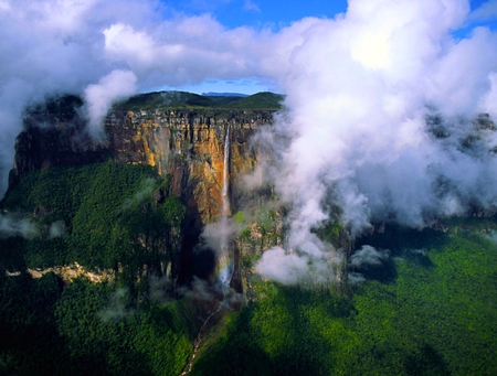 Venezuela - clouds, white, blue, green, brown, sky