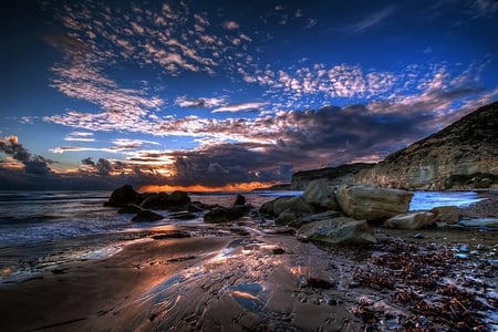 Orange Overtures - reflections, sky, beautiful, hdr, lovely