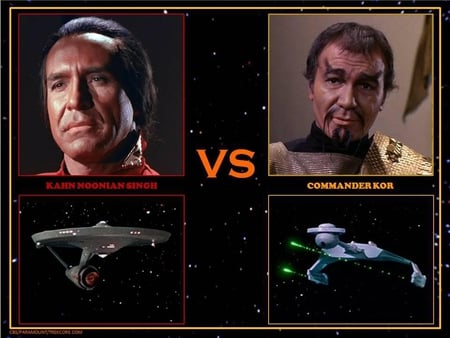 Kahn versus Kor - star trek, kahn, battle, kor