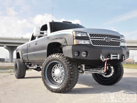 Backward-Built With Lots of Forward Thinking - bowtie, lifted, gm, truck