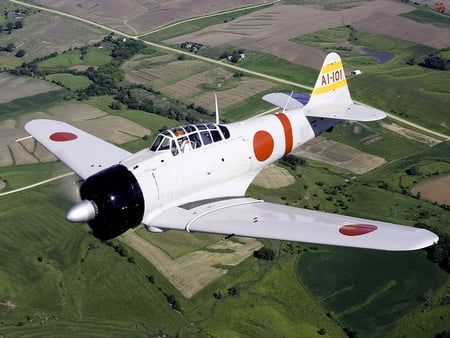 A6M Mitsubishi Zero - ww2, plane, japanese, antique, airplane, world, a6m, zero, wwii, war, mitsubishi, classic