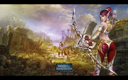 War of The Immortals - game, archer, war, girl, arrow, world, immortals, video, bow