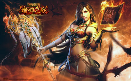 War of The Immortals - war, long hair, fire, book, immortals