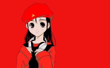 Red cutie - nice, girl, cutie, ussr, cool, red, charming, anime, awesome, cute