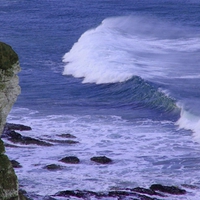 blue ocean waves