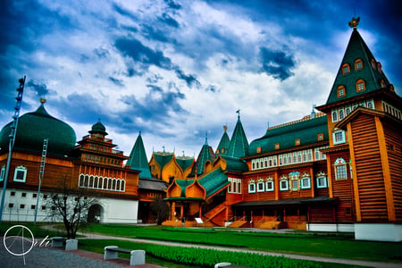 cool building - clouds, man made, nature, photography, architecture, sky, building