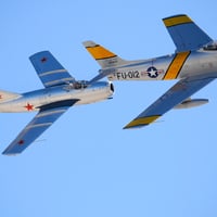 MiG 15 and F86 Sabre