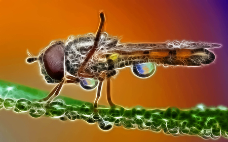 Ready - dragon fly, insects, pretty, fractalius