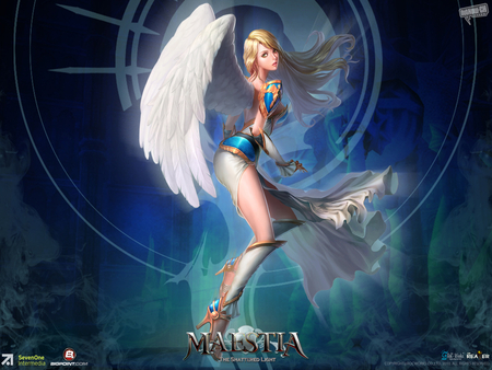 maestia - sexy, cool, girl, blue, blond, video games, maestia