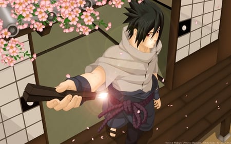 ravange sword - attack, sasuke, sakura, sword, dream, memories, black, force, naruto