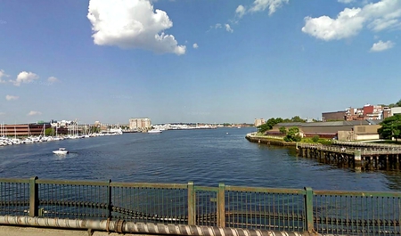 Charles River - clouds, river, water, blue, water front, massachusetts, sky