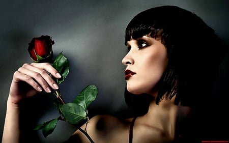 woman and rose - woman, sexy, pics, cool, wonderful, rose