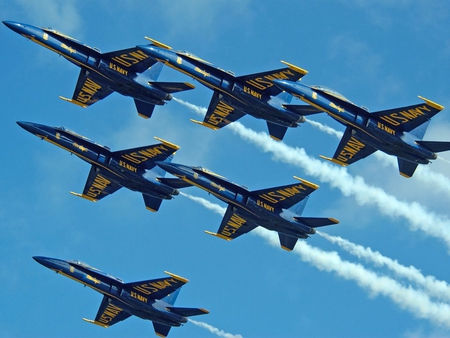 Dangerous Angels - planes, formation, flying, jets, blue angels