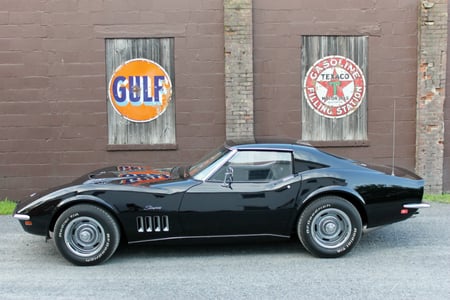 1969 Chevy Corvette - black, 1969, gm, classic