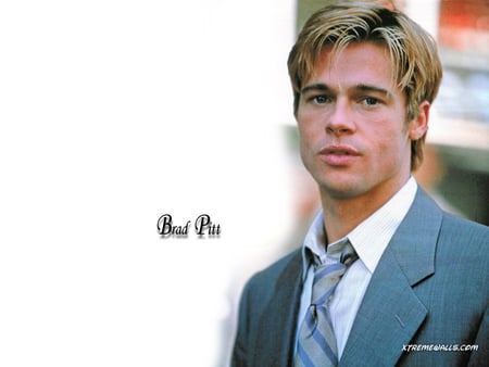 Brad Pitt - male, handsome, actor, nice suit, cute hair, blue eyes