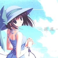 Cute Anime Girl in Summer with Big Hat