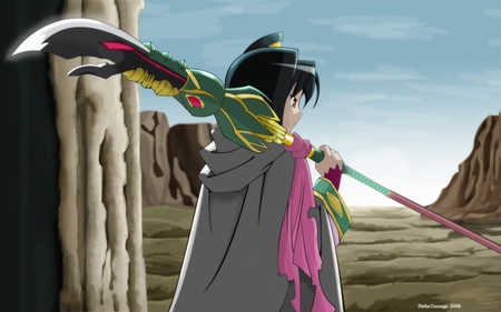 Fighter - fight, war, zerker, girl, anime, rock, sword, attack