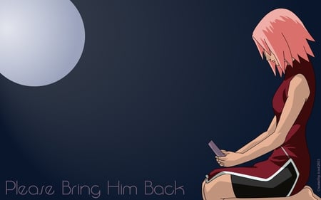 bring him back!!! - moon, anime, sasuke, sakura, girl, love, dreams, memories, miss