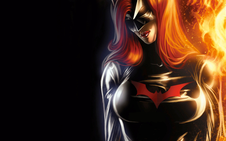 Batgirl...!!! - fantastic, female, batgirl, stunning, dc comics, soul, hot, digital art, dc entertainment, hair, body, heavenly, cg, lips, babe, graceful, 3d, fiery, elemental, revelations, sexy, breast, anime, blonde, final crisis, final crisis- revelations, gorgeous, mask, fire, hd, lip, beautiful, figure, girl, red lips, digital painting, fantasy, woman, bat girl