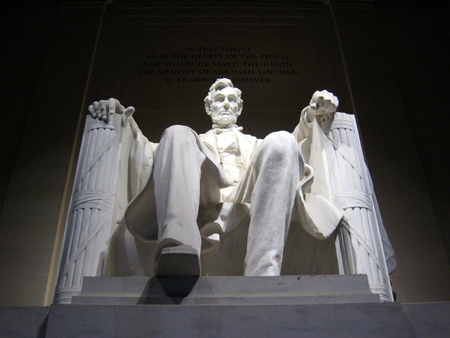 Lincoln Memorial - photograph, entertainment, man, people