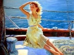 Girl in a Sea Deck