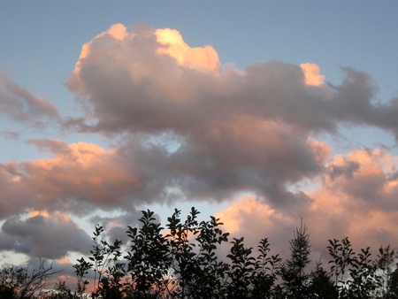 Late Summer Sky at Dusk - clouds, dusk, summer, sky