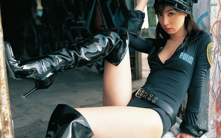 rina akiyama - female, hot, police, girl, babe, lady, model, akiyama, sexy, rina