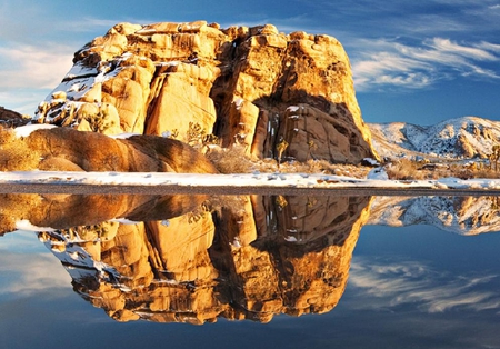 Rocky mountain - hd wallpaper, rocks, water, reflections, stones, nature, hd